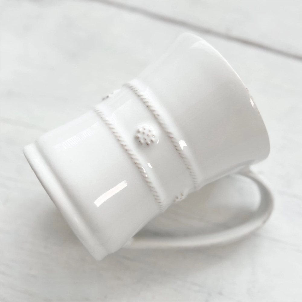 1 Juliska Berry & Thread Whitewash Ceramic Handled Cup Mug Coffee Stoneware Tea - Picture 7 of 8